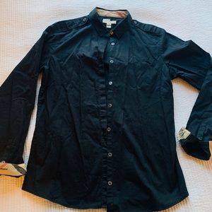 Burberry Black Button-Down w/ Traditional Cuffs